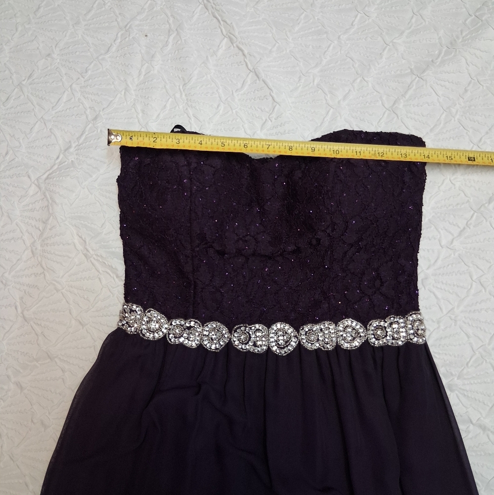 Speechless Dark Purple Strapless Dress Perfect for formal events. - Picture 14 of 17